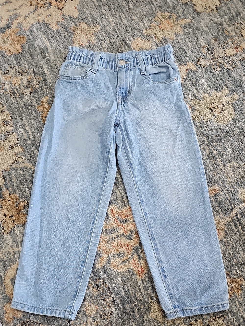 Cat & Jack Light Blue Denim Paperbag Waist Jeans